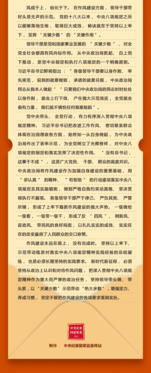 加強黨的作風建設?如何理解深入貫徹中央八項規定精神必須堅持以上率下、示范帶動？.png