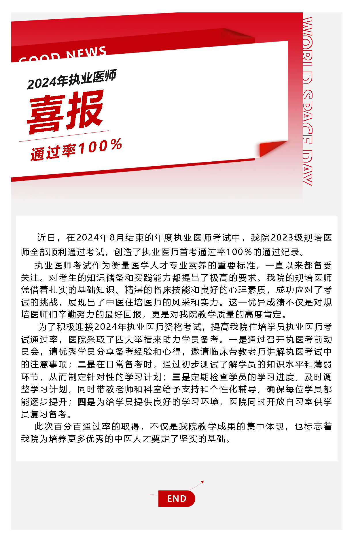 喜報！我院規培醫師在2024年執業醫師考試中實現百分百通過率！.png